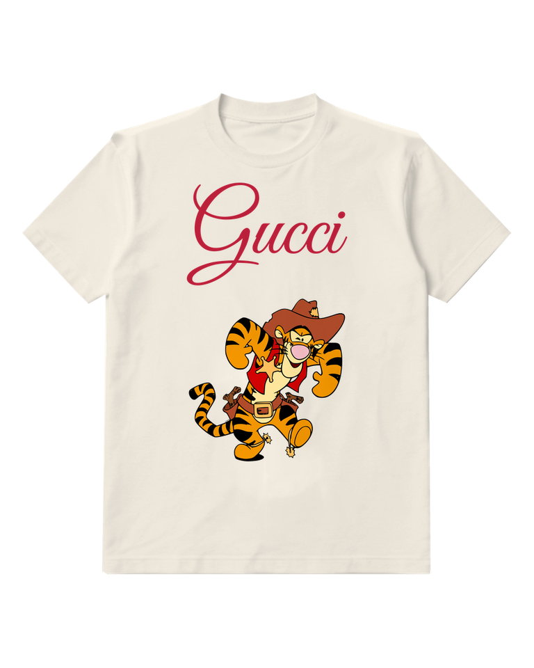 Light Gray Tiger Little Adventure Outfit Graphic T-Shirt - front product view