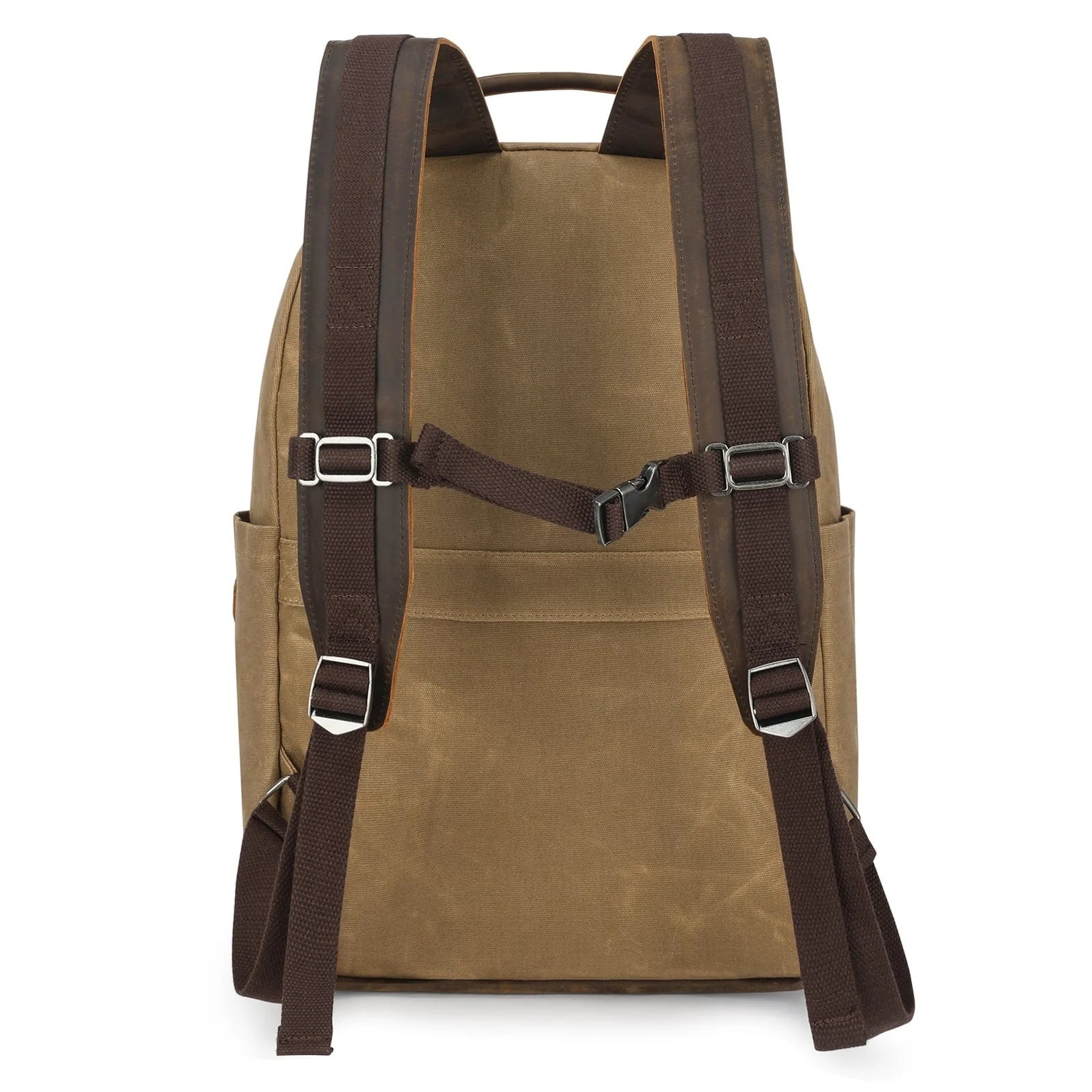 Khaki Casual Everyday Bag with Multi-Pocket Design