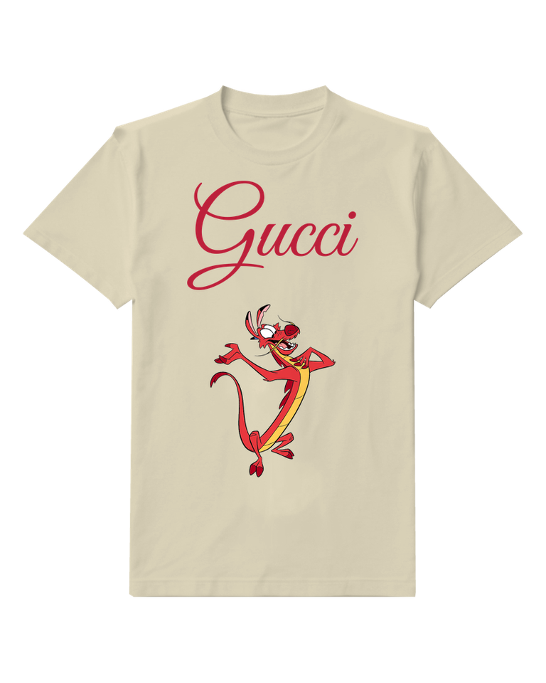 Ivory Red Dragon Playful Leg Lift Graphic T-Shirt - front product view