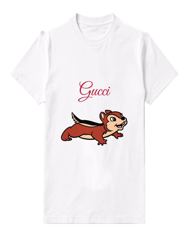 White Chipmunk Low Forward Dash Graphic T-Shirt - front product view