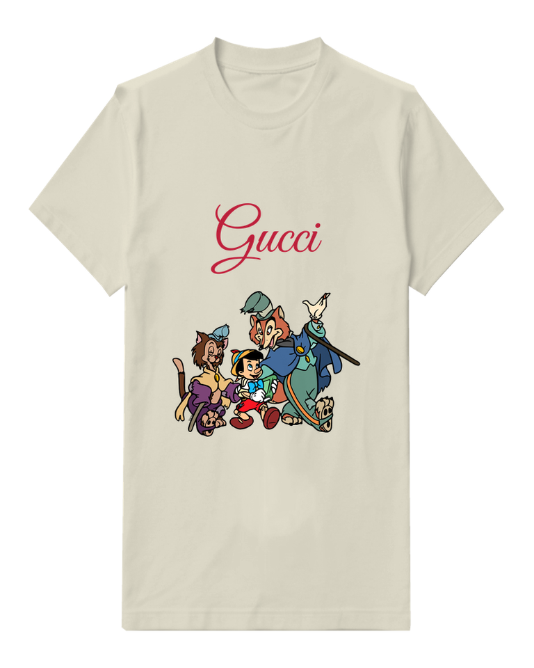 Ivory Pinocchio Gideon Honest John Graphic T-Shirt - front product view