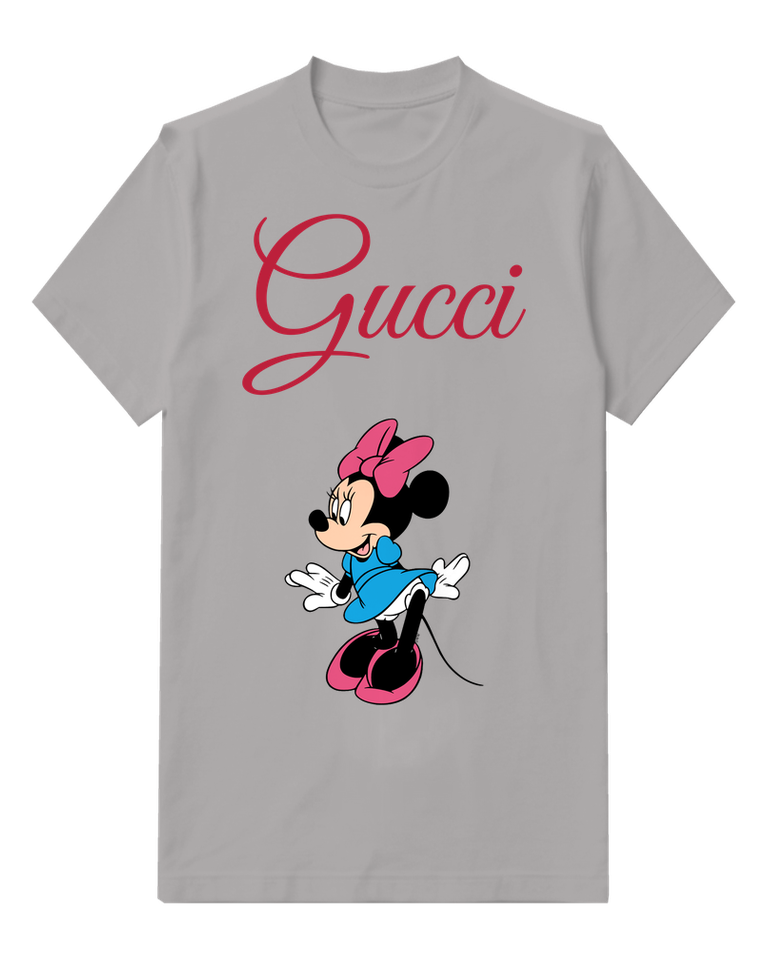 Gray Mouse Blue Shirt Welcome Hands Graphic T-Shirt - front product view