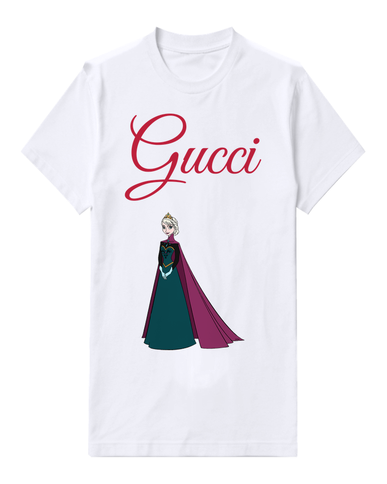 White Pale Haired Queen Burgundy Cape Graphic T-Shirt - front product view