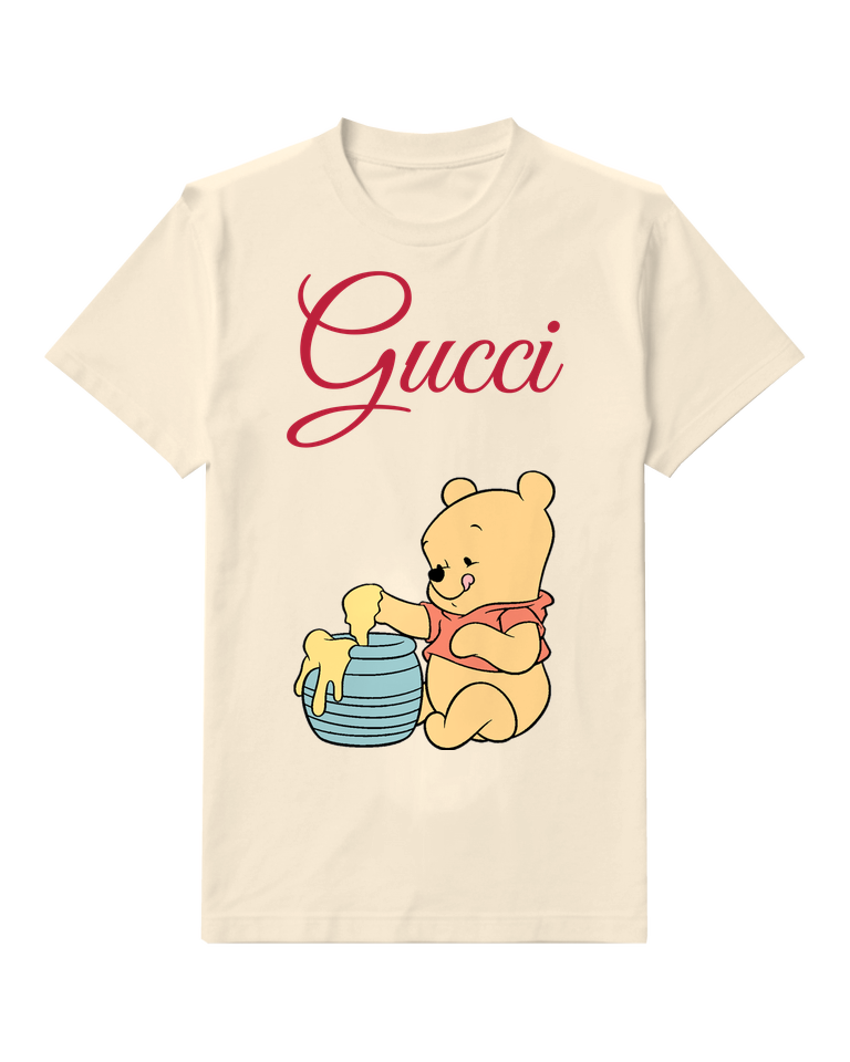 Ivory Bear Blue Striped Honey Pot Graphic T-Shirt - front product view