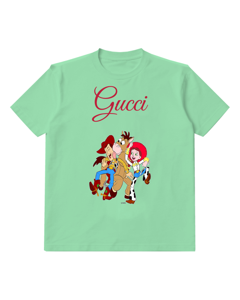 Sage Green Woody Jessie And Bullseye Together Graphic T-Shirt - front product view