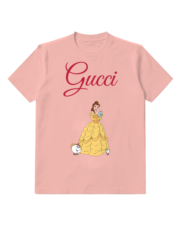 Blush Pink Yellow Princess Tiny Teapot Friends Graphic T-Shirt - front product view