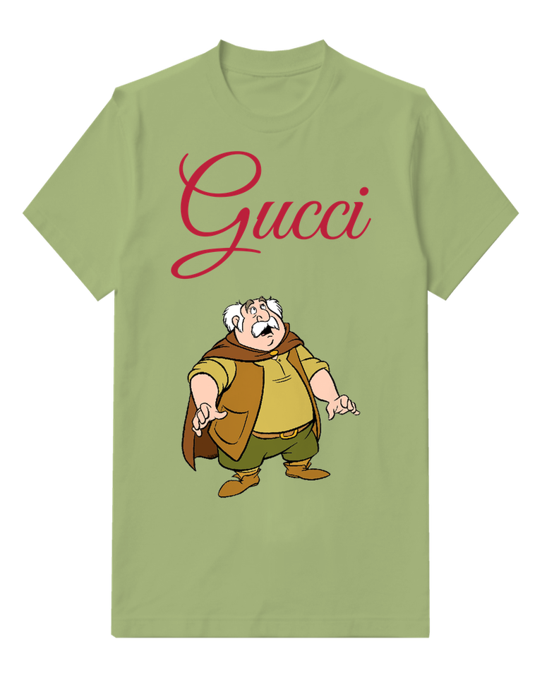Olive Green White Haired Elder Open Hand Graphic T-Shirt - front product view