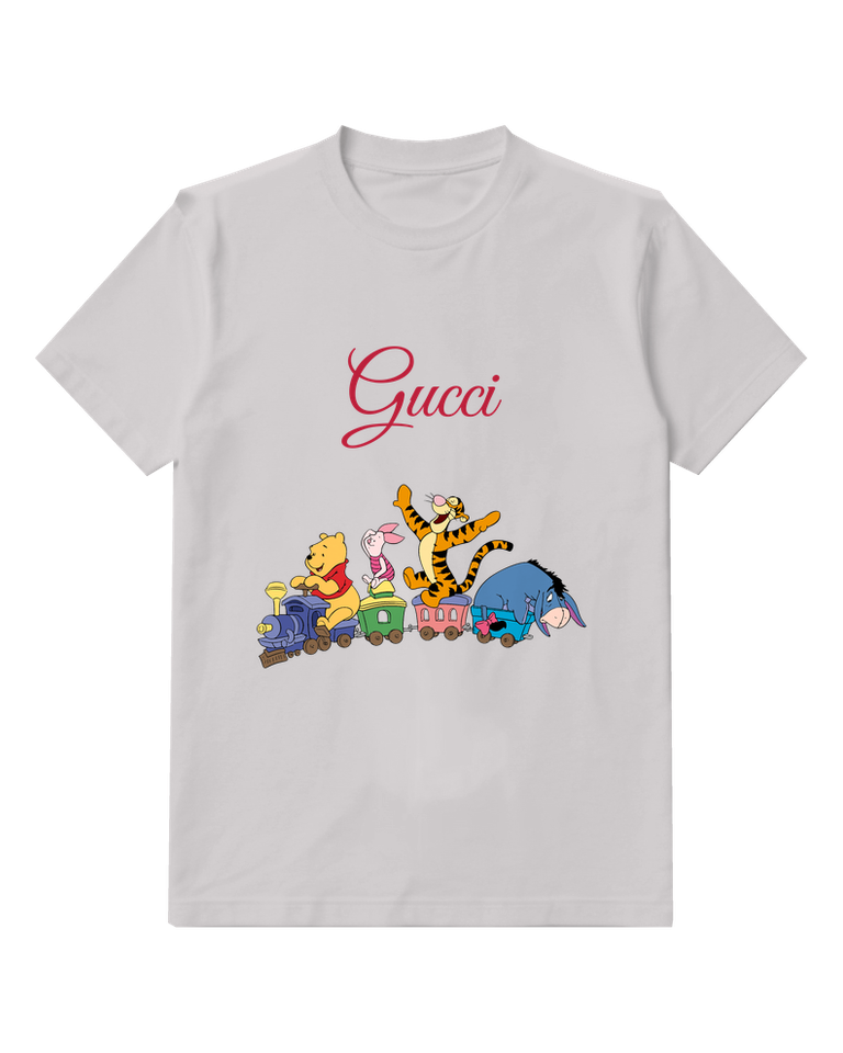 Light Gray Tiger Joyfully Leaps On Train Graphic T-Shirt - front product view