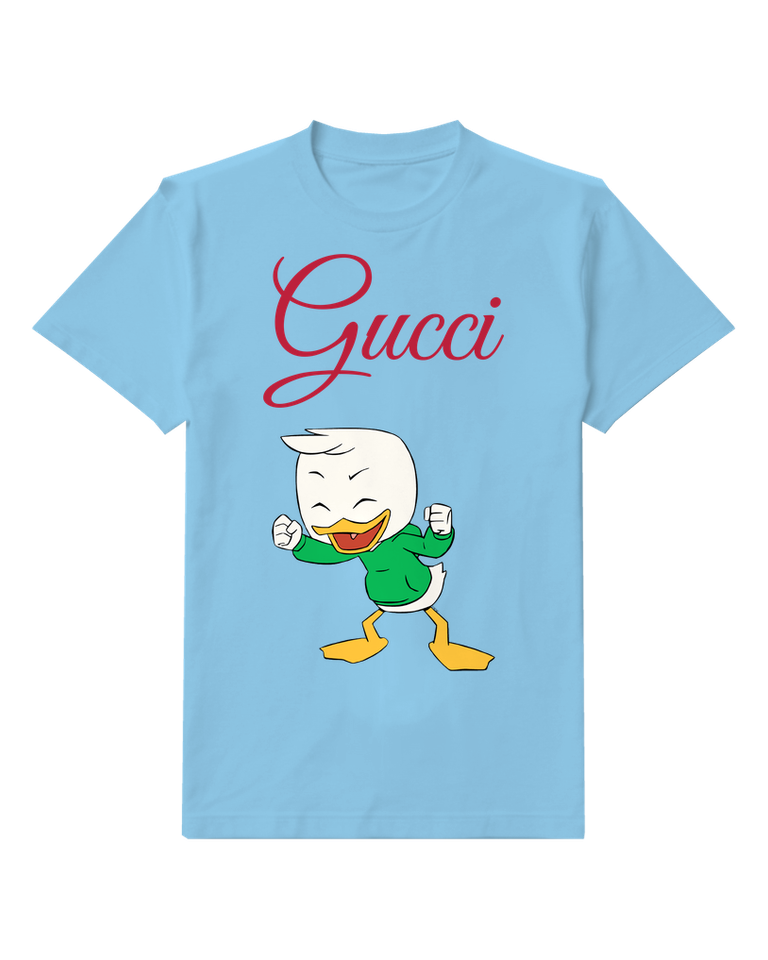 Sky Blue Duck Green Shirt Angry Fists Graphic T-Shirt - front product view
