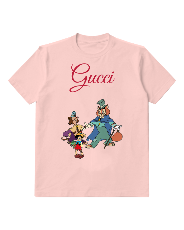 Blush Pink Pinocchio Gideon Honest John Graphic T-Shirt - front product view