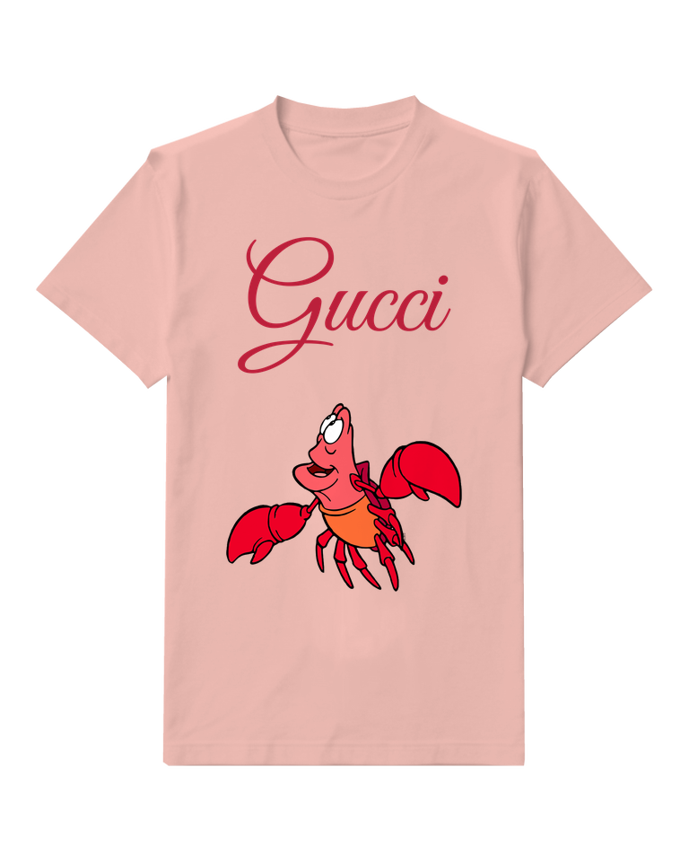 Blush Pink Red Crab Open Claws Graphic T-Shirt - front product view