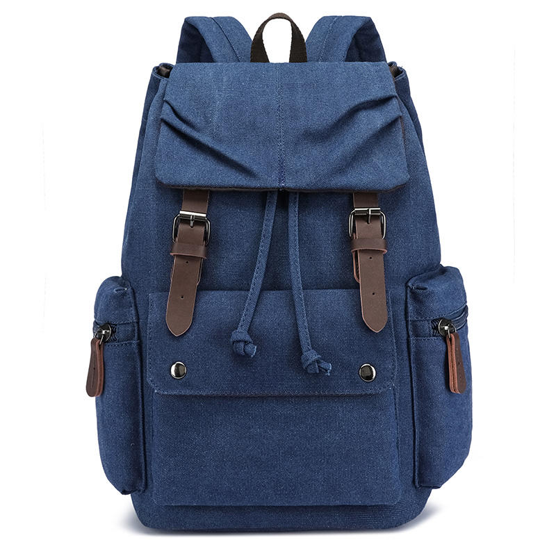 Vintage Tone Leather Buckle Drawstring Casual Everyday Bag