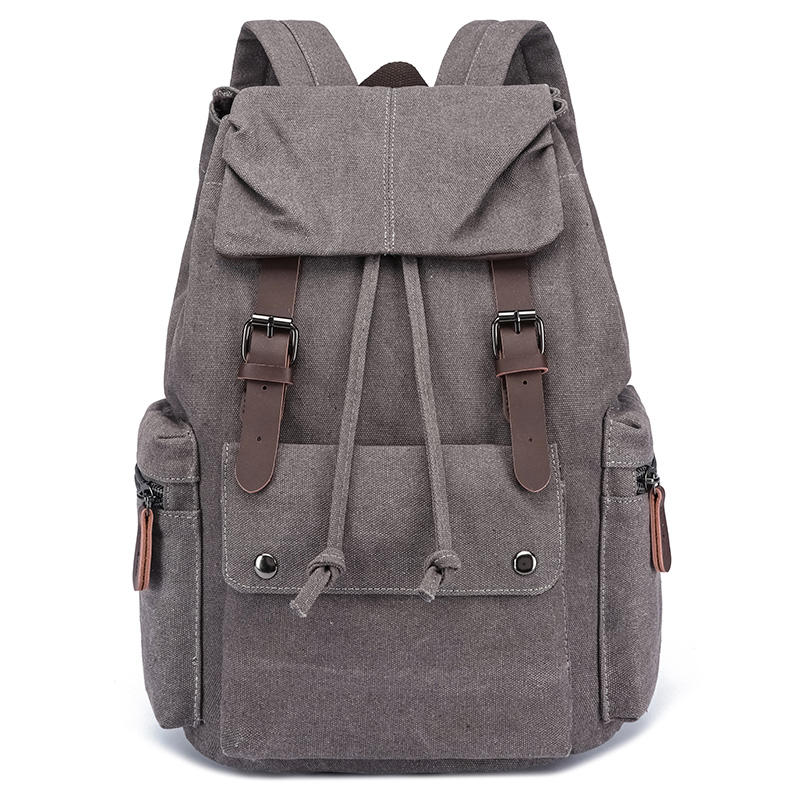 Vintage Tone Leather Buckle Drawstring Casual Everyday Bag