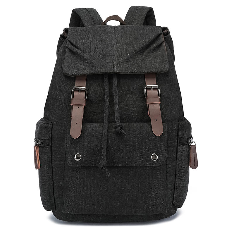 Vintage Tone Leather Buckle Drawstring Casual Everyday Bag