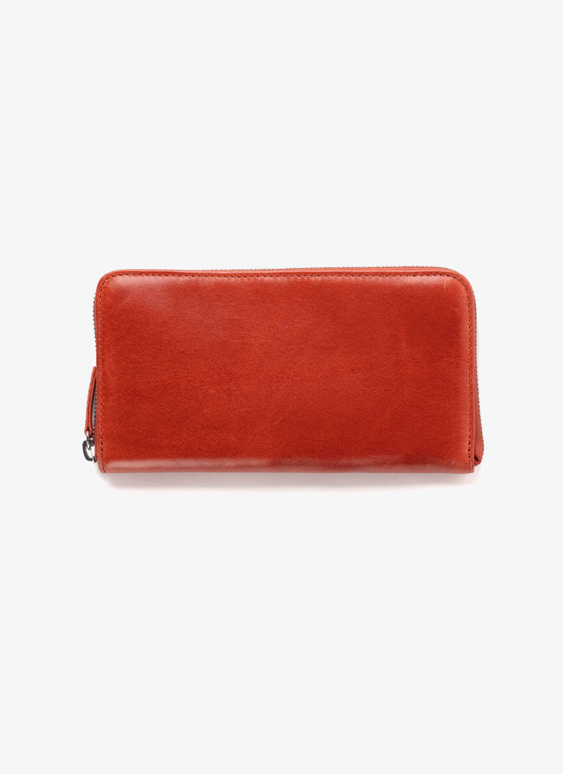 Bright Orange Full-Zip Multi-Card Long Daily Storage Bag