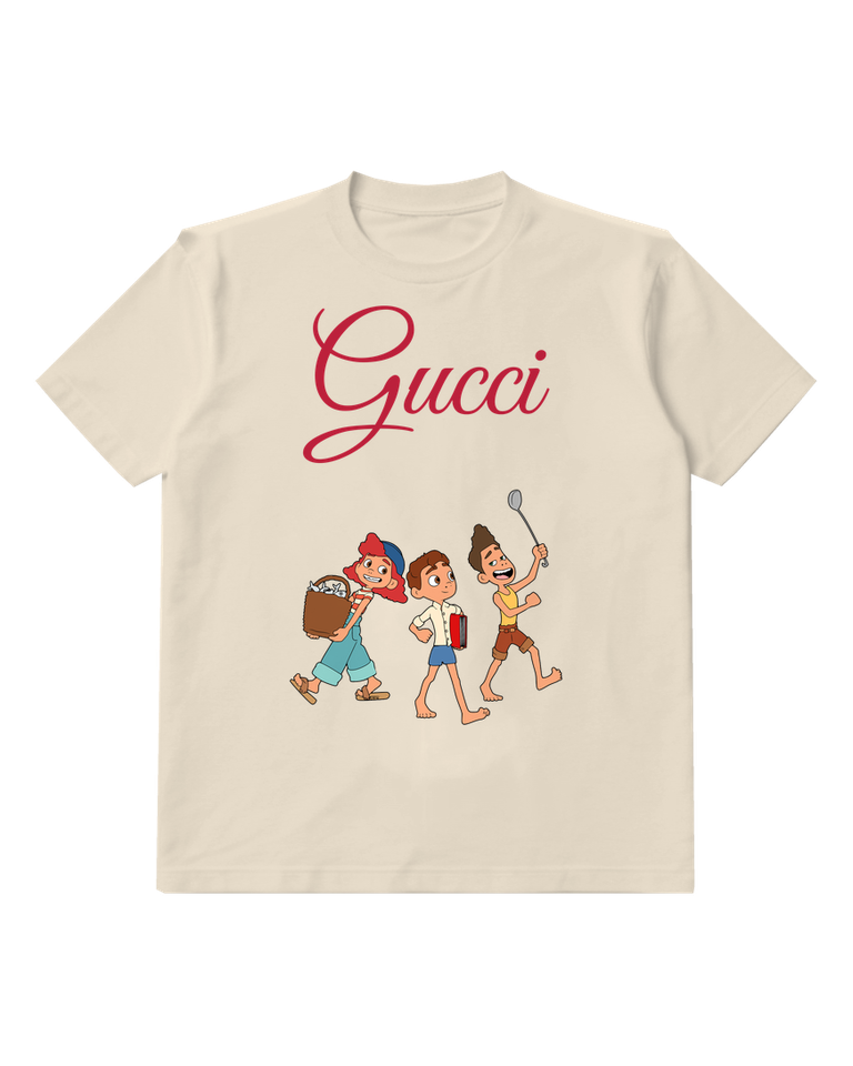 Ivory Three Children With Small Instruments Graphic T-Shirt - front product view