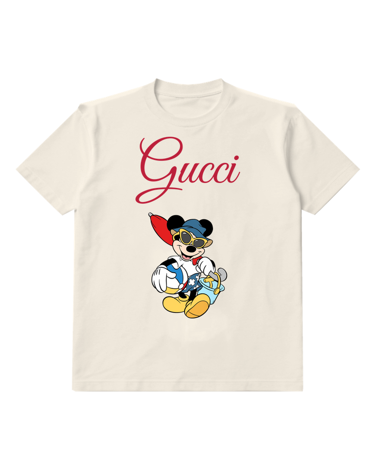 Ivory Mouse Seated Art Supplies Graphic T-Shirt - front product view