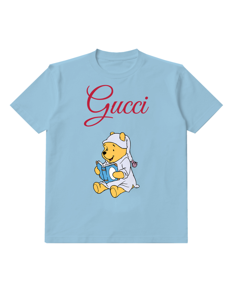 Sky Blue Bear Pale Blue Costume Graphic T-Shirt - front product view
