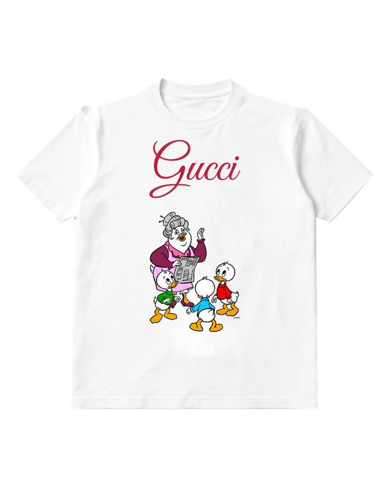 White Three Ducklings With Adult Female Graphic T-Shirt - front product view