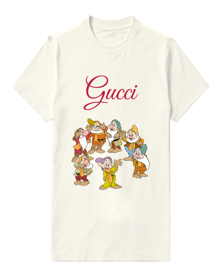 White Seven Dwarfs In Winter Attire Graphic T-Shirt - front product view