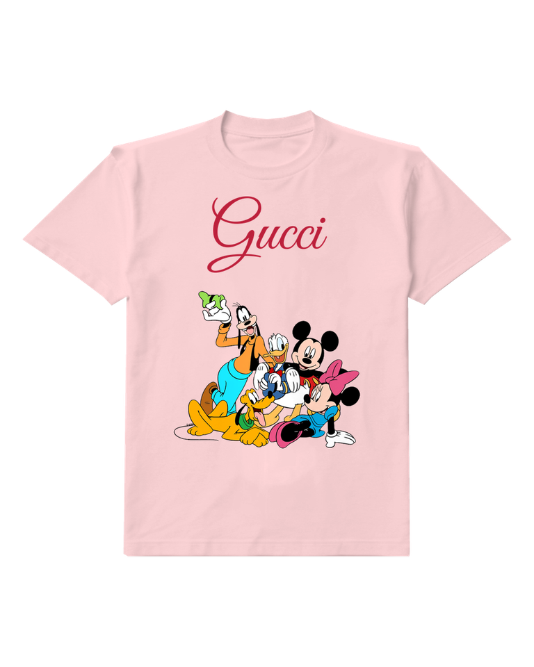 Blush Pink Mickey Mouse With Friends Graphic T-Shirt - front product view