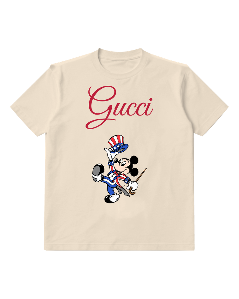Ivory Mouse Stars Stripes Hat Graphic T-Shirt - front product view