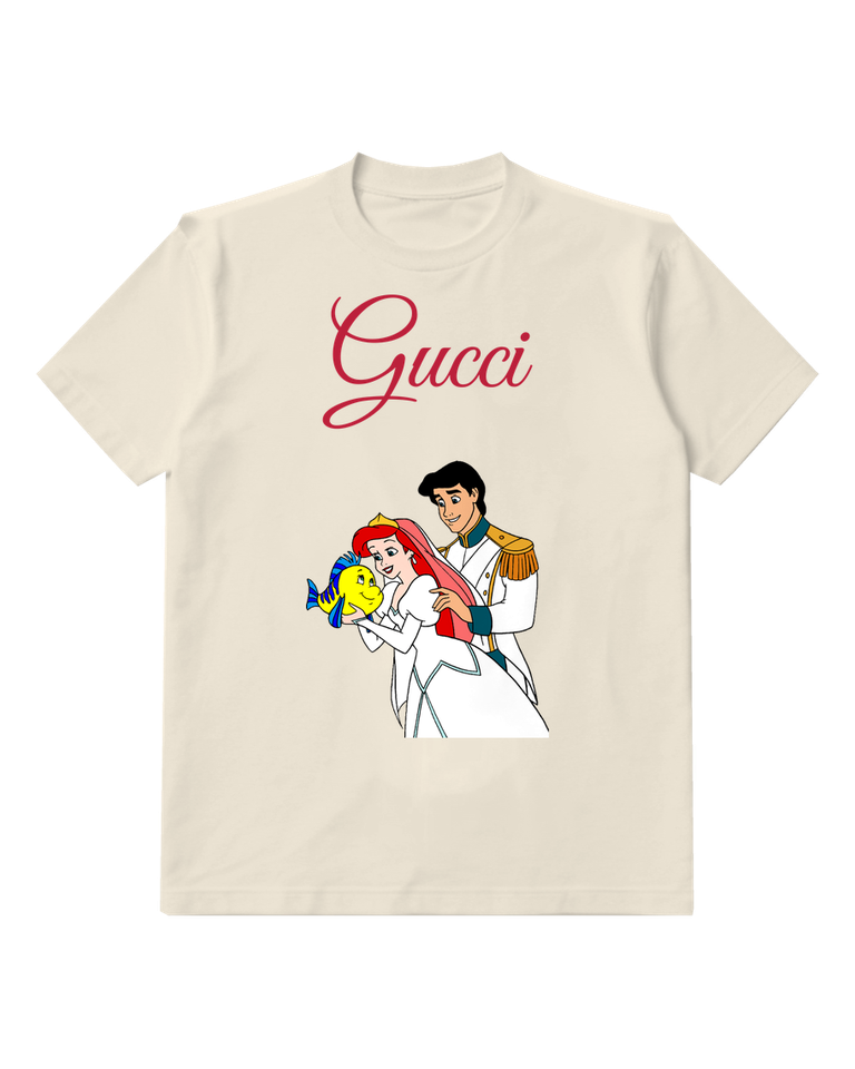 Ivory Ariel Eric And Flounder Together Graphic T-Shirt - front product view