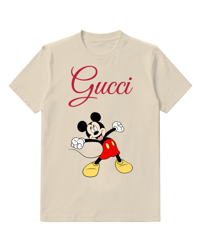 Ivory Mouse Hand Drumming Pose Graphic T-Shirt - front product view