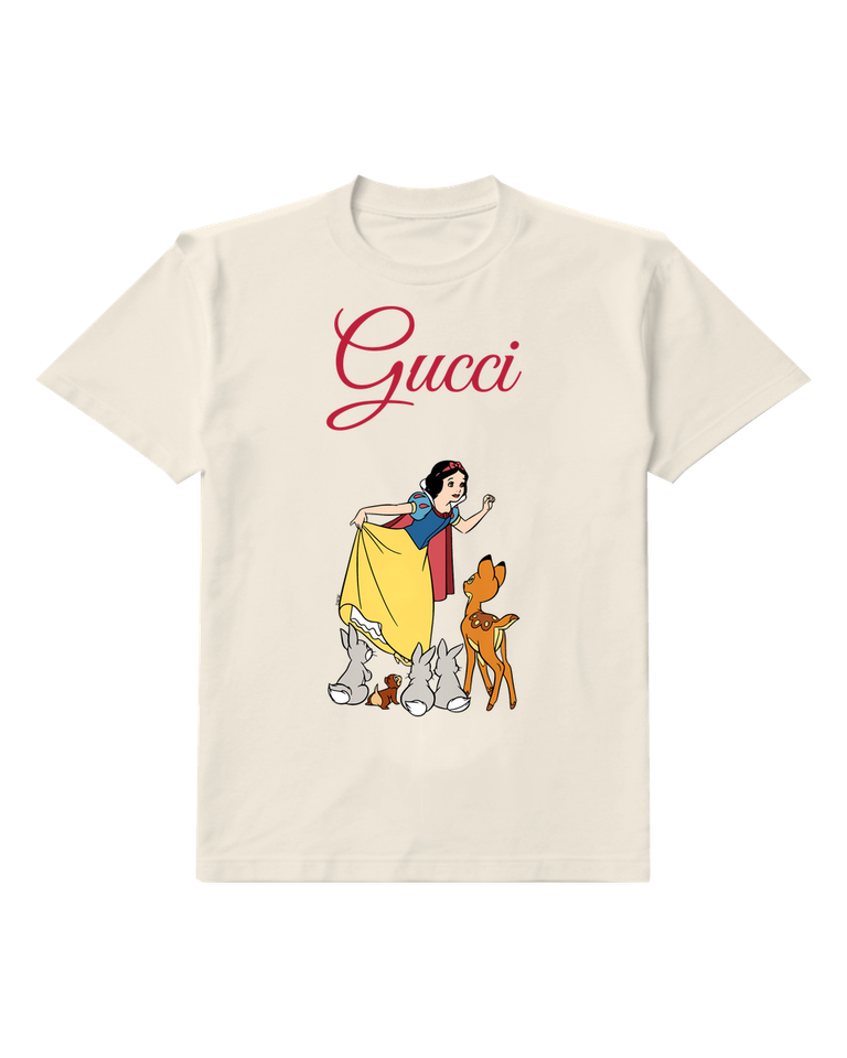 Ivory Snow White Standing Lifting Skirt Graphic T-Shirt - front product view