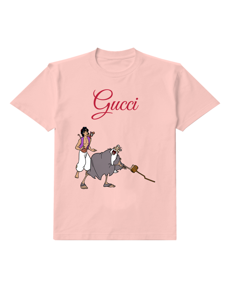 Blush Pink Aladdin Abu Jafar In Dynamic Chase Graphic T-Shirt - front product view