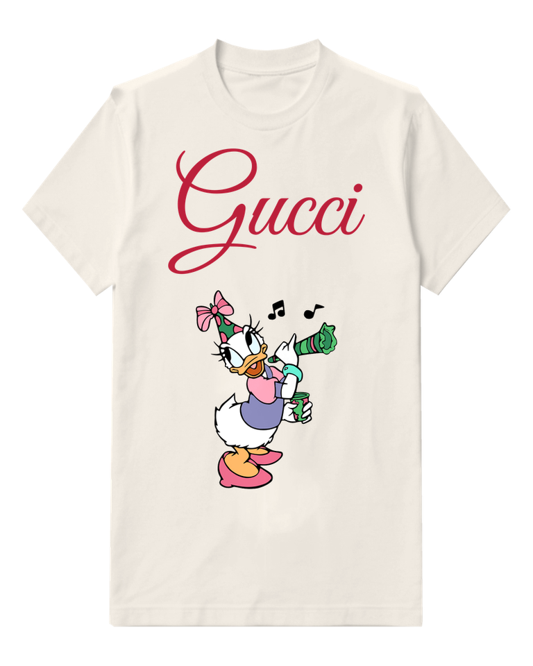 White Duck Green Trumpet Music Graphic T-Shirt - front product view